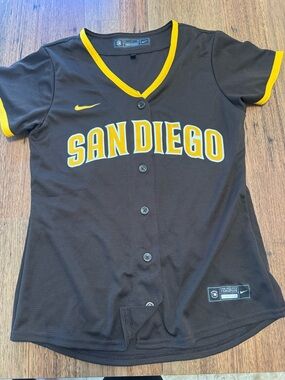 MLB Brown Athletic Jersey with Yellow Trim: San Diego Padres